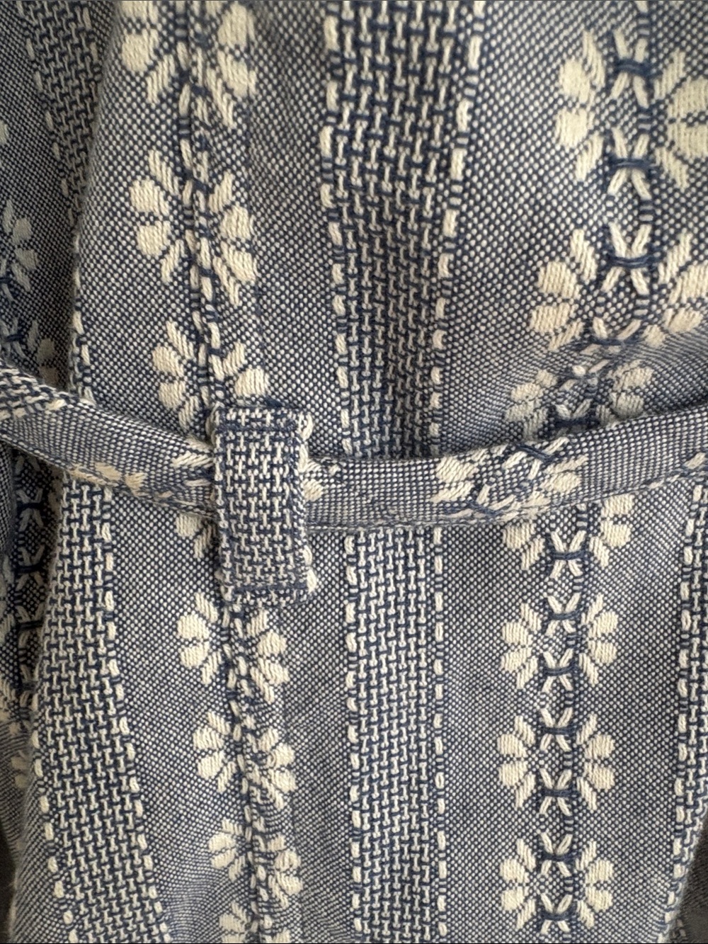 Madewell Floral Jacquard Tie-Waist Jacket 100% Cotton Size XXS - Picture 8 of 10